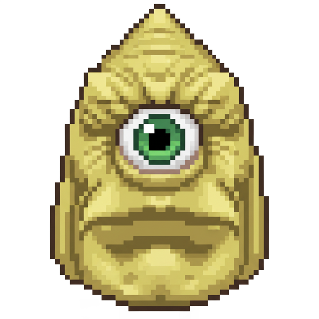 Cyclops pixel art mascot